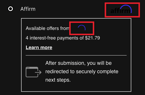 Affirm logo on dark themes