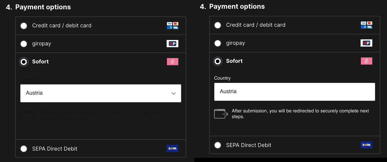 Sofort blocks comparison