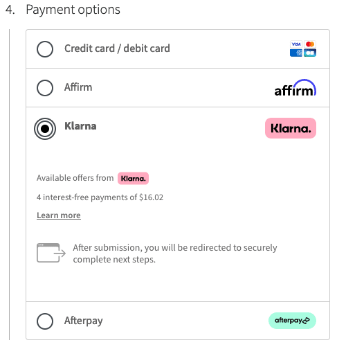 Blocks checkout payment method icons