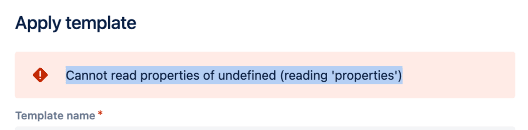 Solved: Applying Epic/ Issues From Template Error