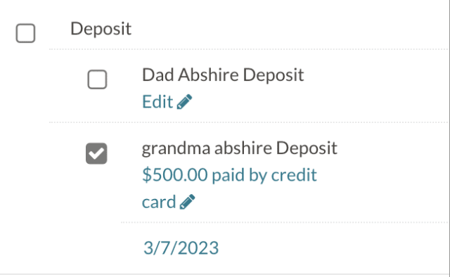 Deposit after one payer has paid.