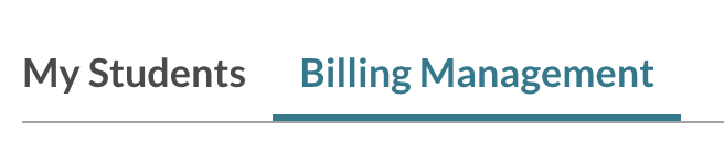 Link to the Billing Management tab in the Parent Portal.