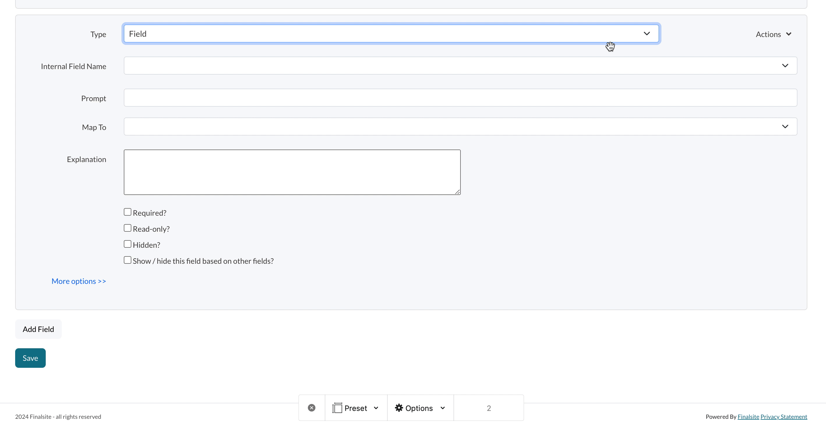 GIF of setting up an Appointment field within the advanced form editor.