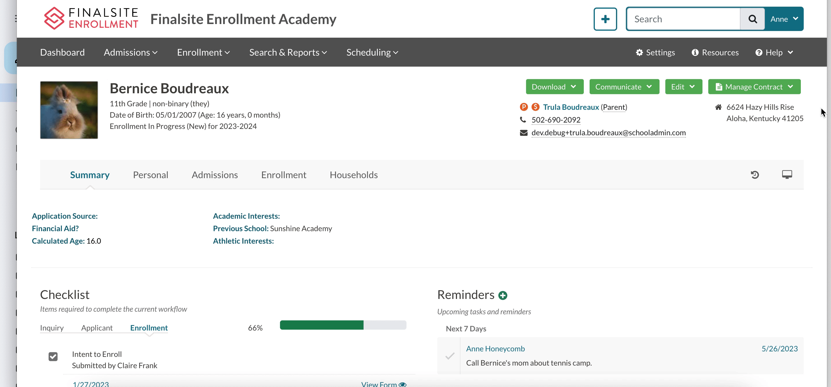 GIF of the Preview Tuition & Fees option.