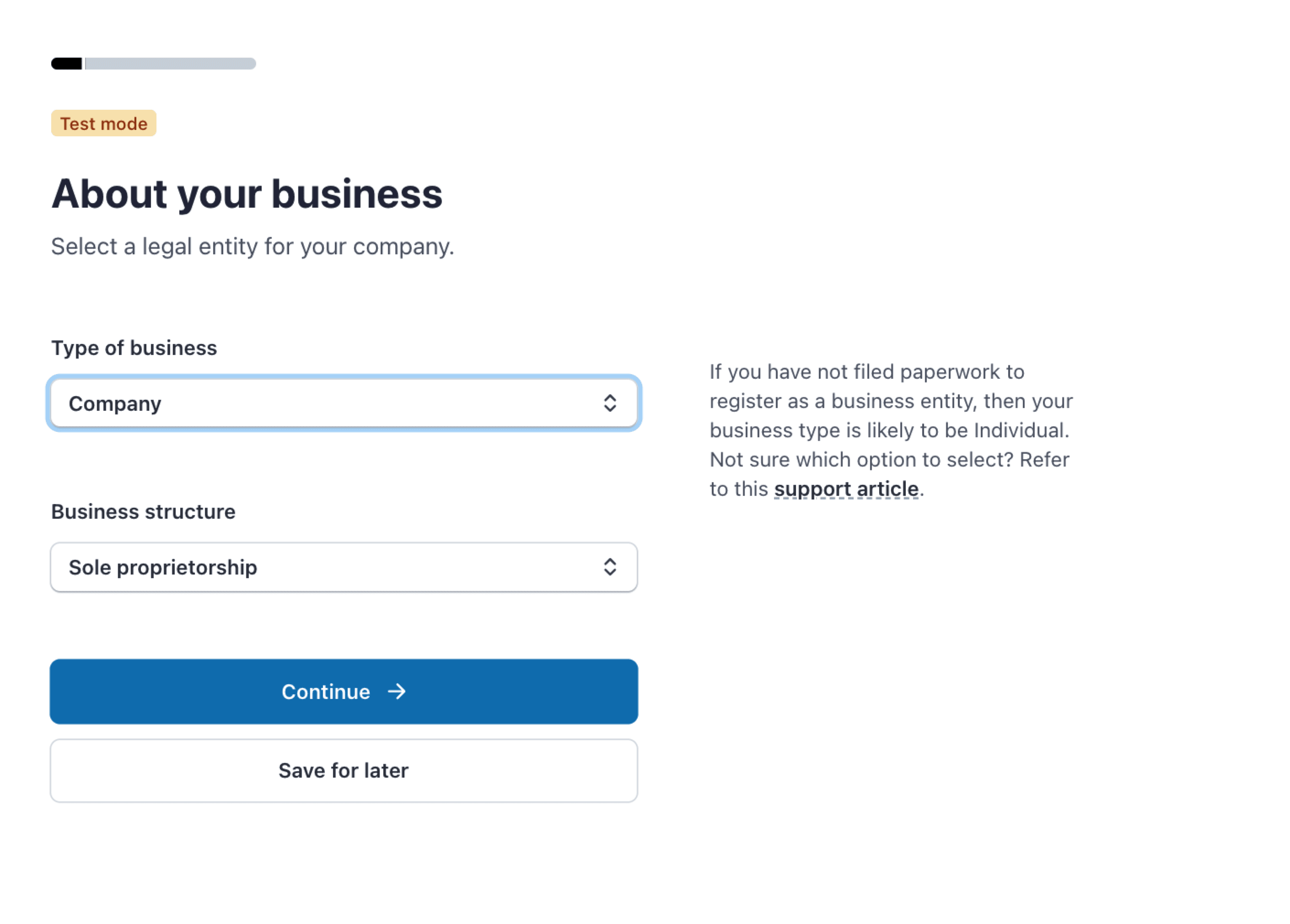 About your business page