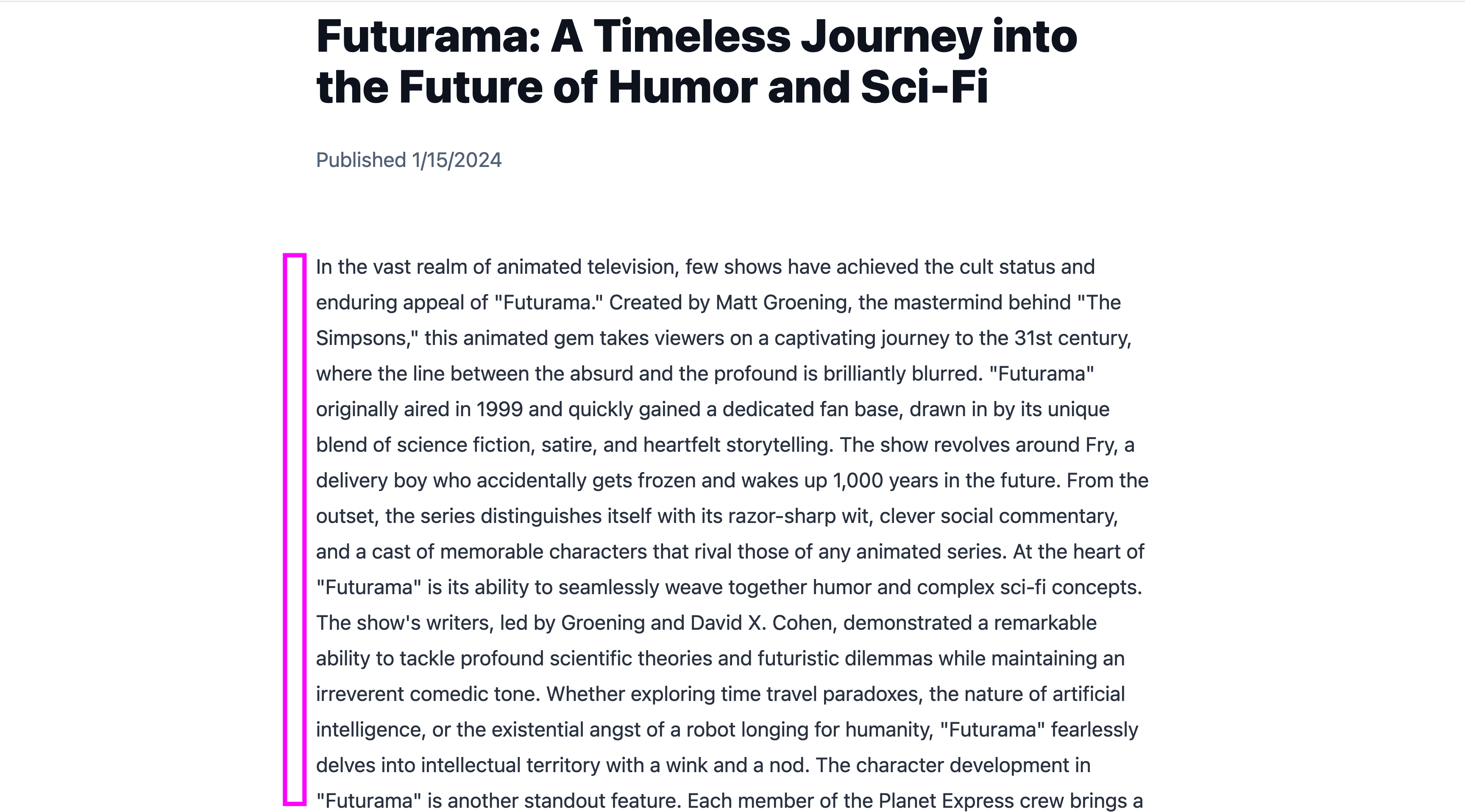 Page copy with no formatting