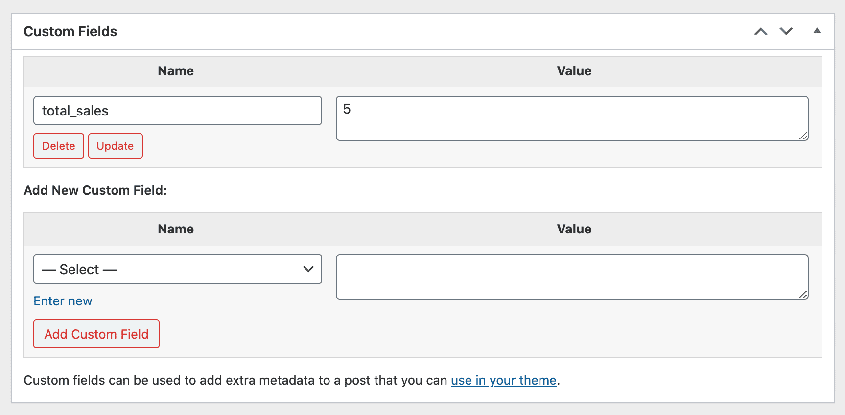 custom fields